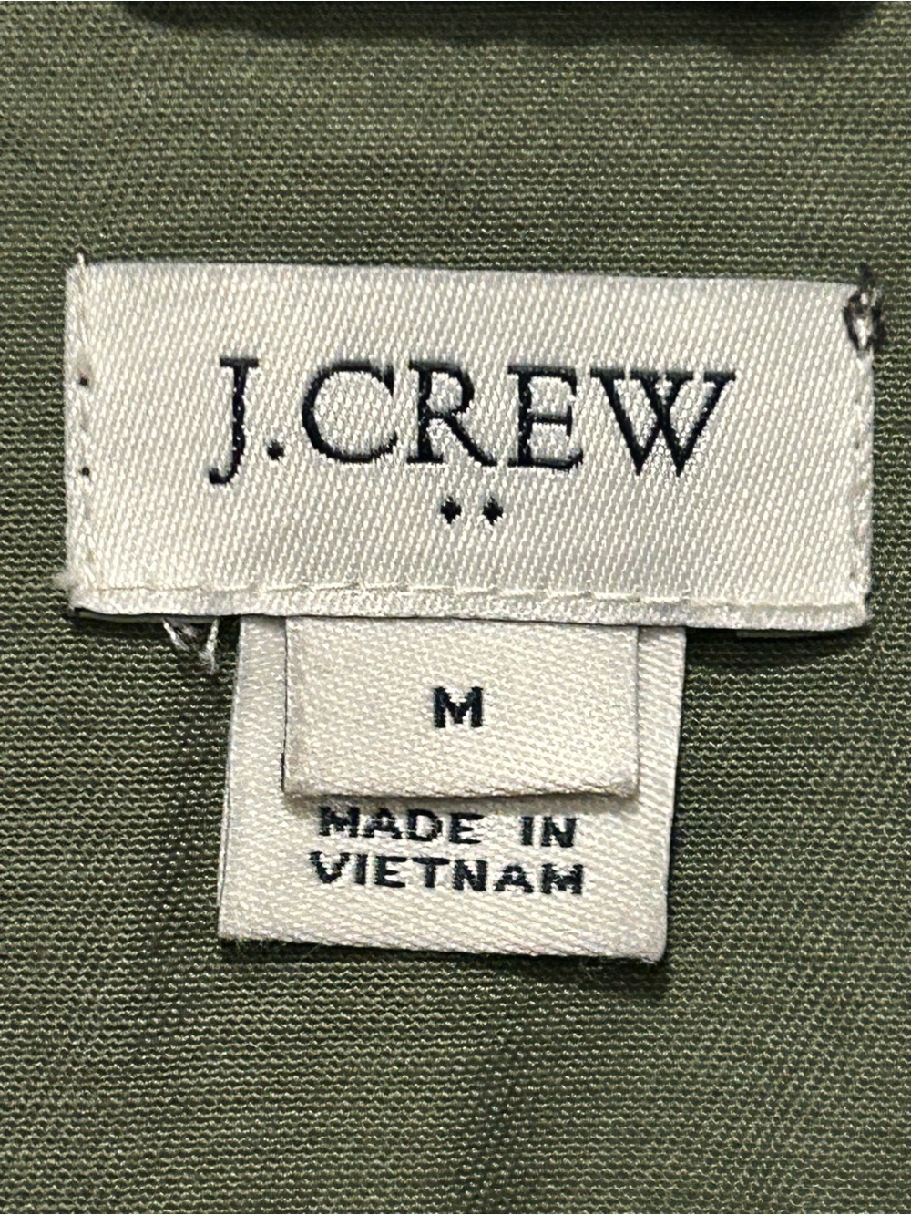 J.Crew Women's Downtown Field Jacket Military Green Utility Gold Hardware Sz M - Picture 5 of 9